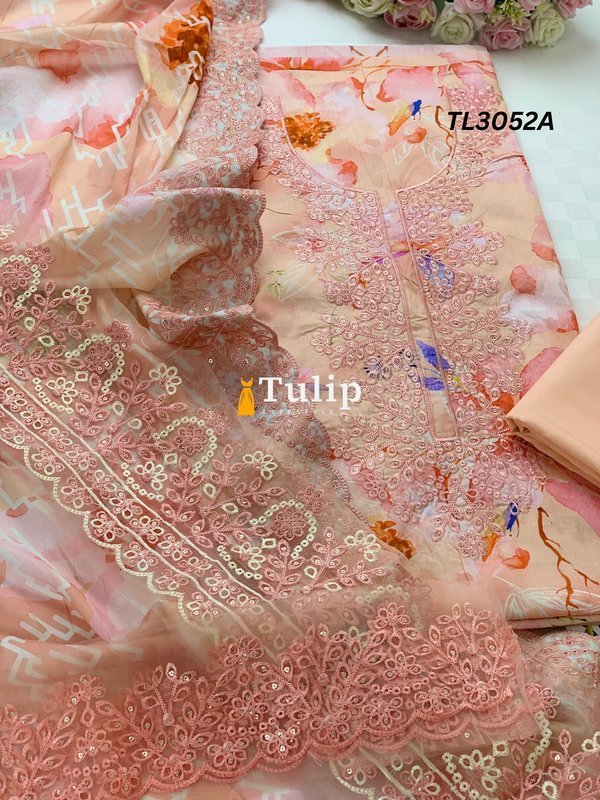 Premium Embroidered Lawn - TL3052A