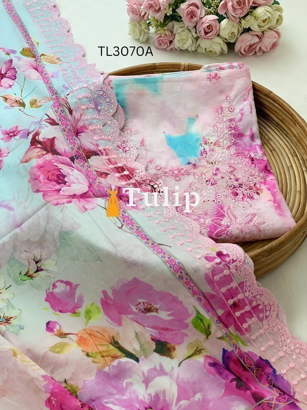 Premium Embroidered Lawn - TL3070A