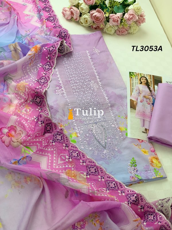 Premium Embroidered Lawn - TL3053A