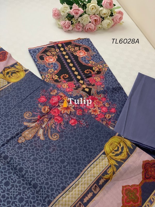 Digital Printed Cotton Lawn - TL6028A