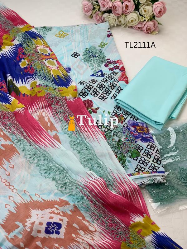 Soft  Embroidered Lawn - TL2111A