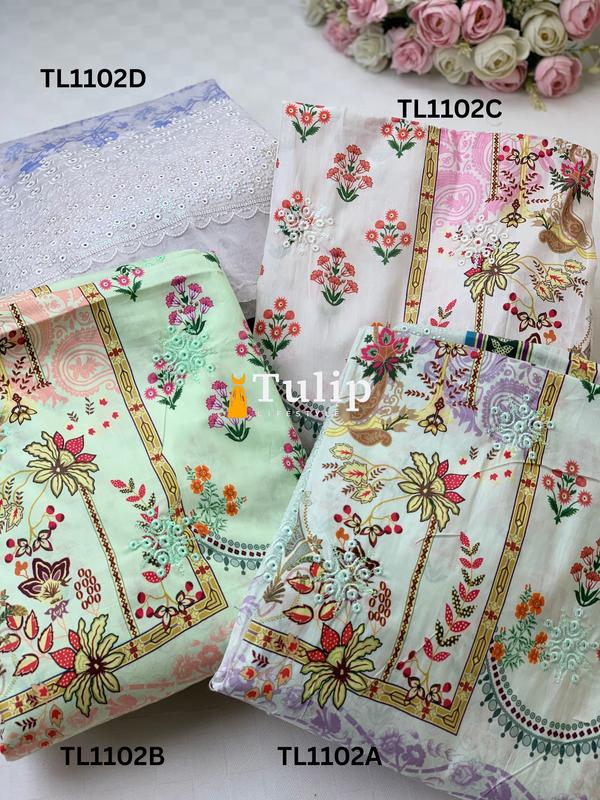 Soft  Embroidered Lawn - TL1102