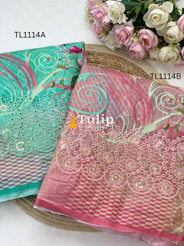 Gorgeous Embroidered Cotton Lawn - TL1114