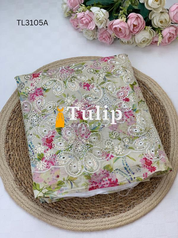 Premium Embroidered Lawn - TL3105A