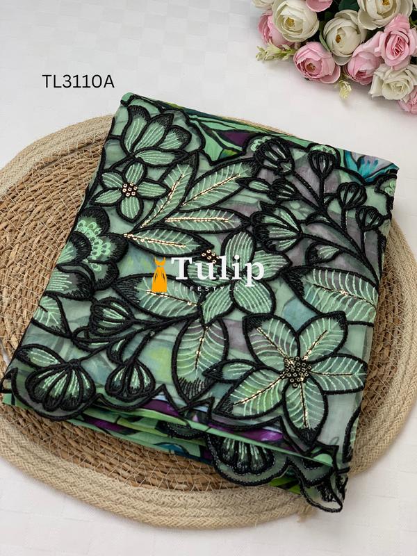 Exclusive Embroidered  Lawn - TL3110A