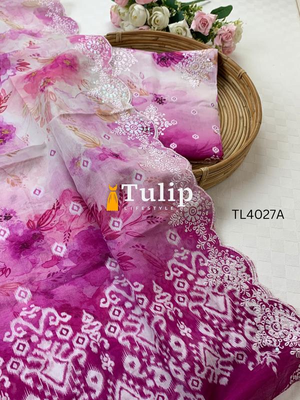 Premium  Embroidered Soft  Lawn - TL4027A