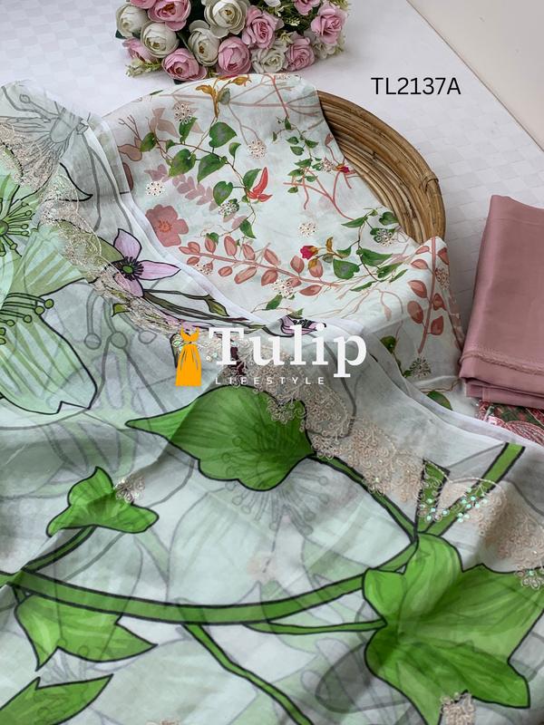 Boring Embroidered Soft Lawn - TL2137A