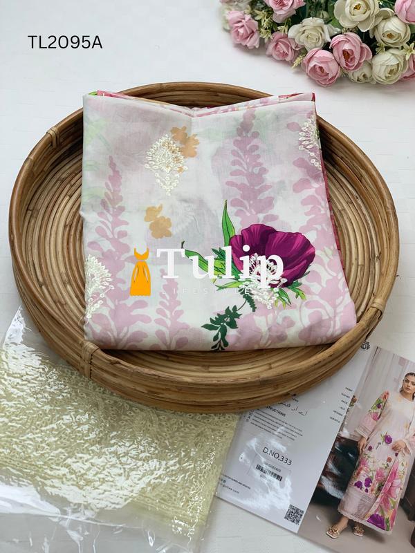 Premium Embroidered Cotton Lawn - TL2095A