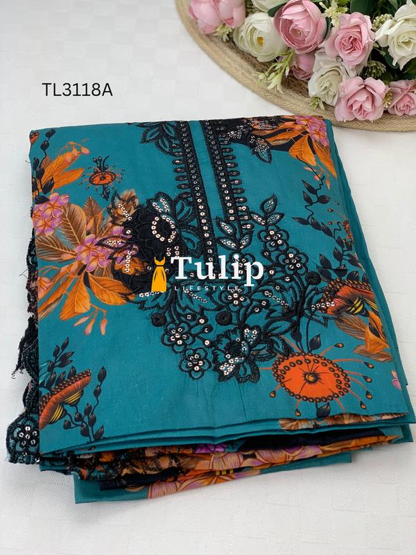 Premium Embroidered Lawn - TL3118A