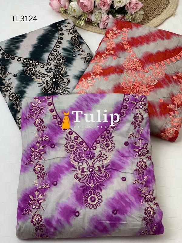 Premium Embroidered Lawn - TL3124