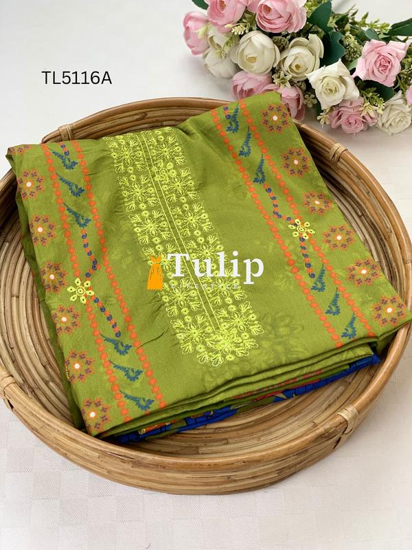 Soft  Embroidered Cotton Lawn - TL5116A