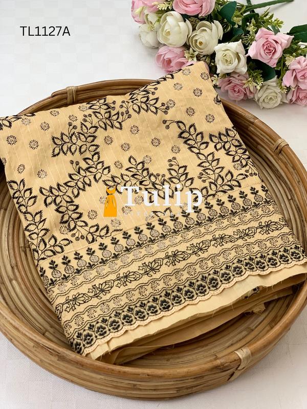 Premium Embroidered Soft Cotton Dress - TL1127A