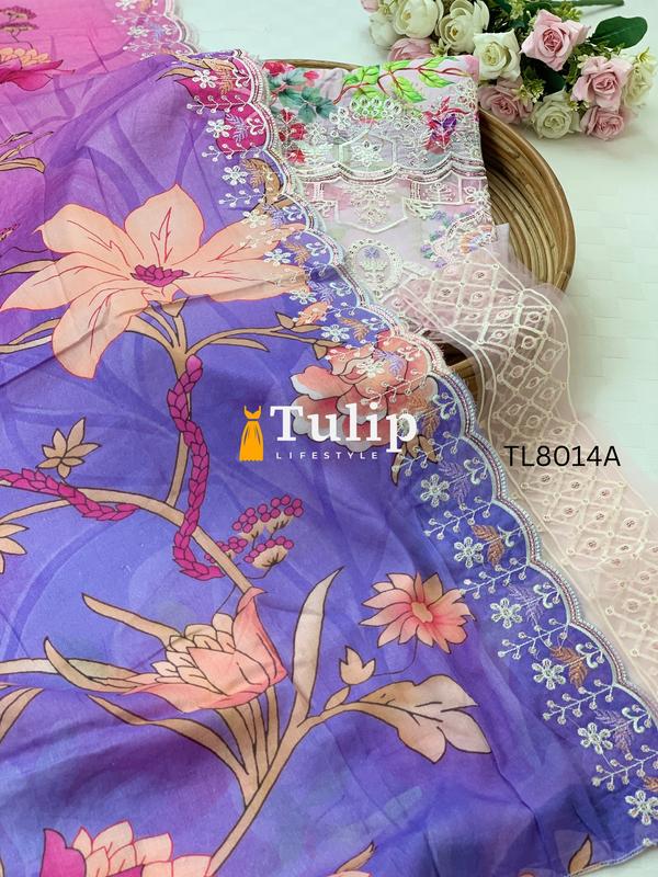 Soft  Embroidered Lawn - TL8014A