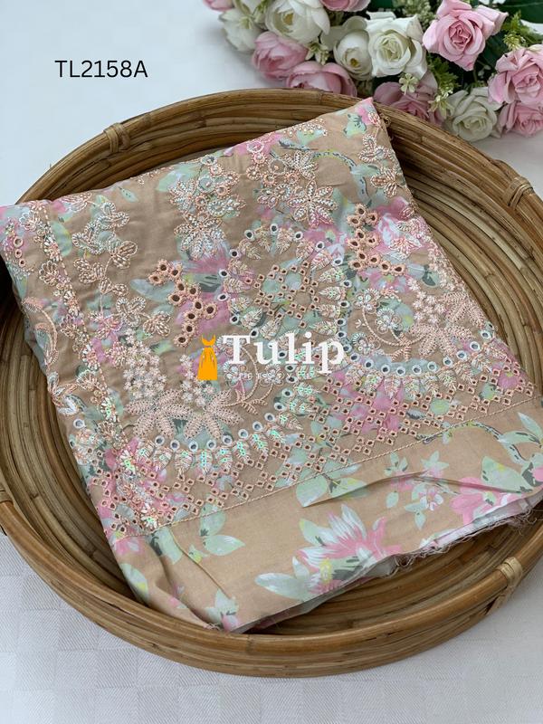 Luxury Lawn With Shifli Work Body  - TL2158A