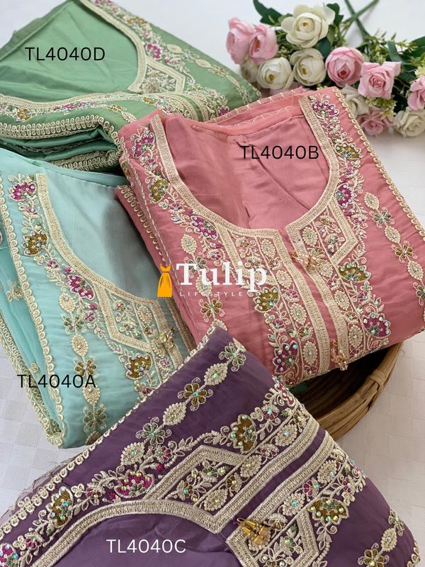 Premium Organza Three pieces - TL4040
