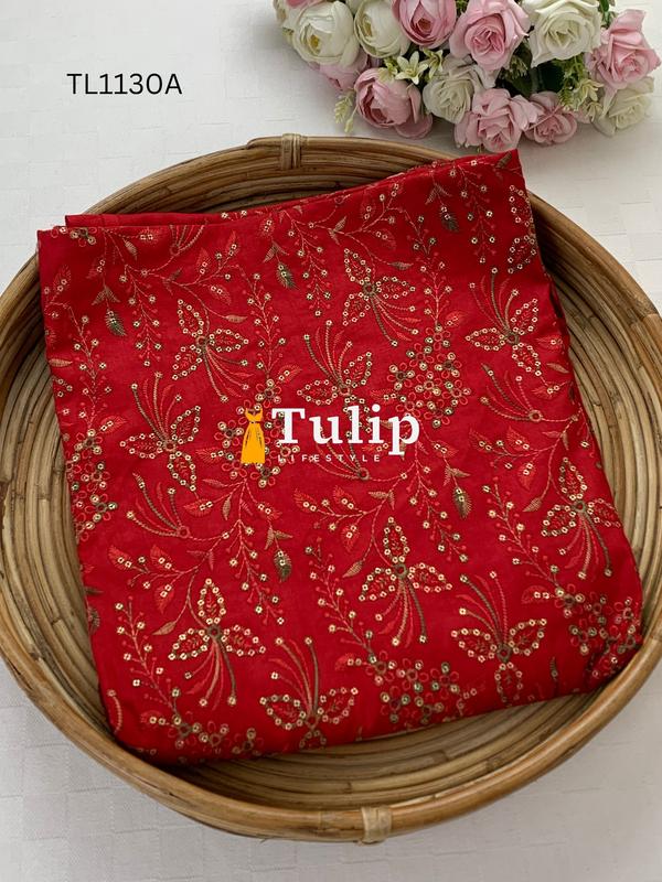 Embroidered Cotton Three Pieces - TL1130A