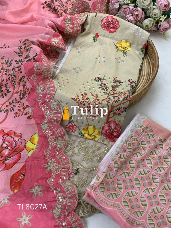 Digital Printed Premium Soft Lawn - TL8027A