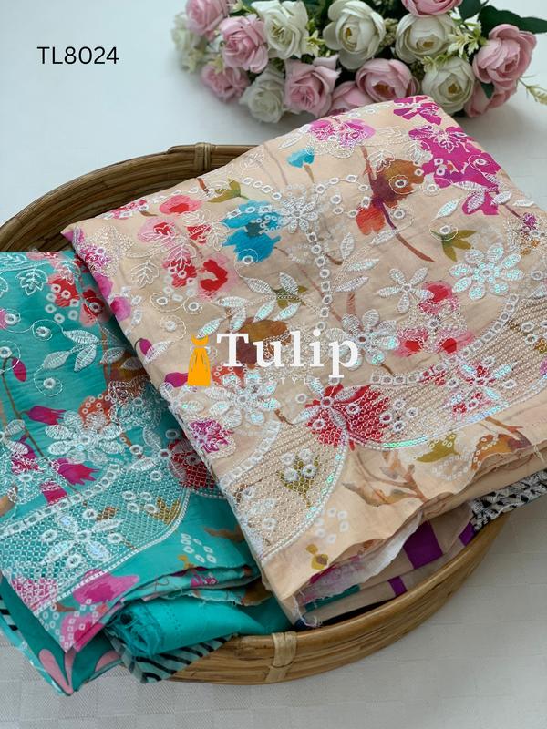 Soft Cotton Lawn Three Pieces - TL8024