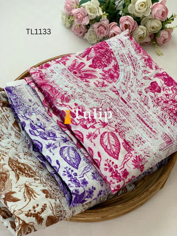 Premium Embroidered  Lawn - TL1133