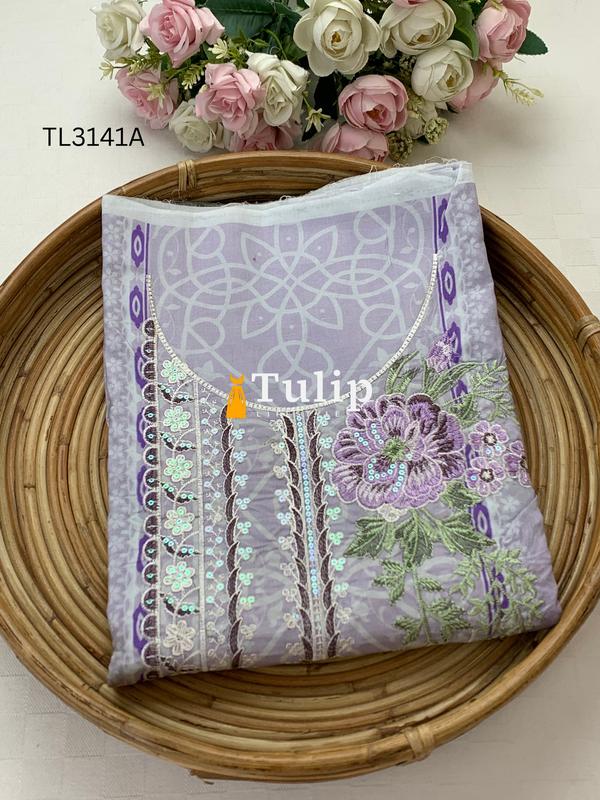 Premium Embroidered Cotton Lawn - TL3141A