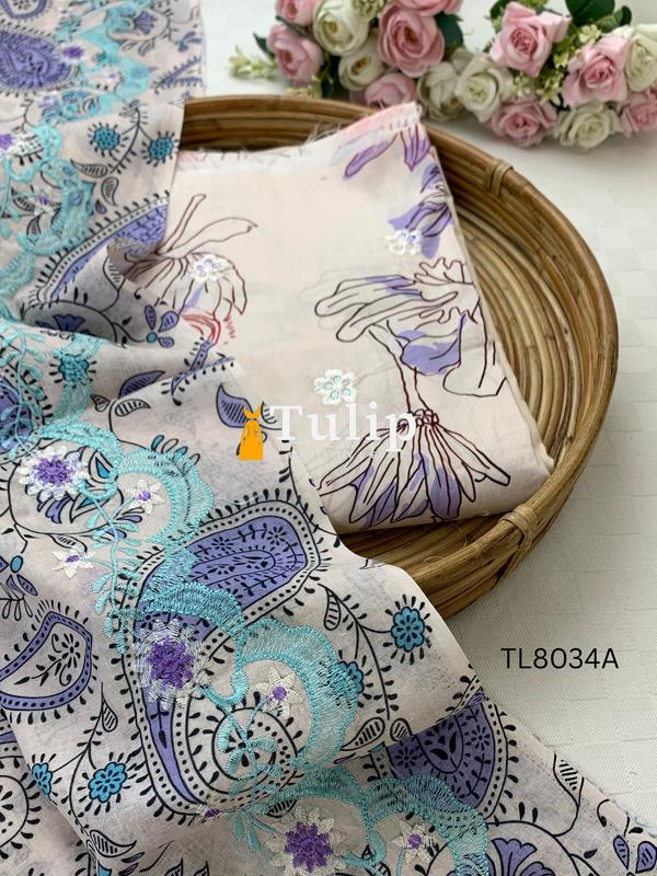 Premium Embroidered Lawn - TL8034A