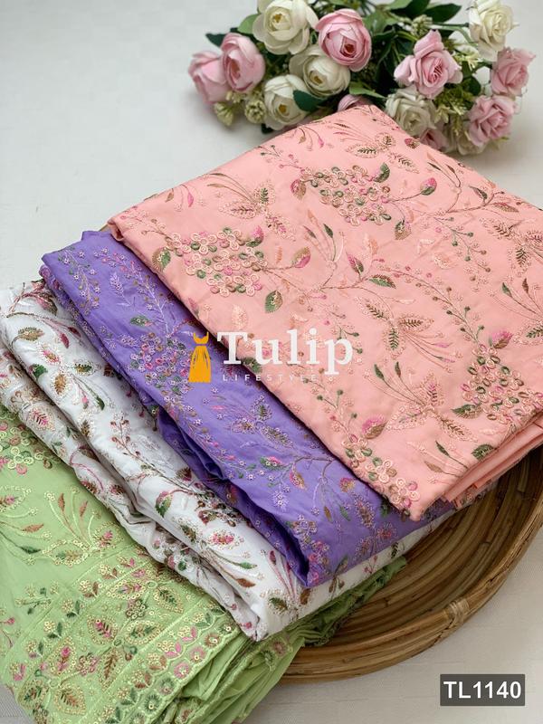 Premium Embroidered Cotton Dresses - TL1140