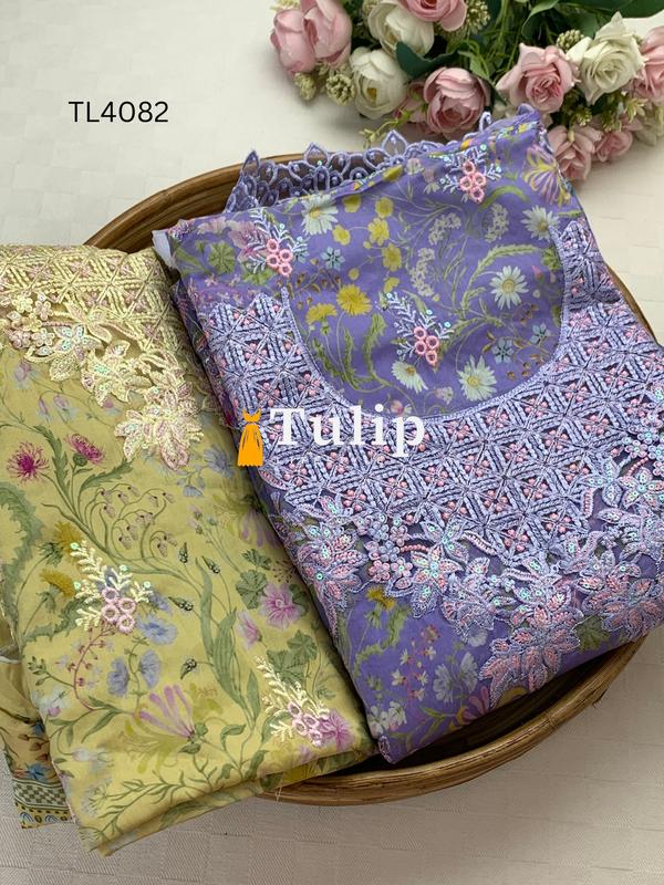 Luxury Cotton Lawn Three pieces - TL4082