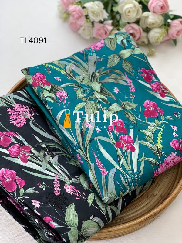 Luxury Cotton Lawn Three pieces - TL4091