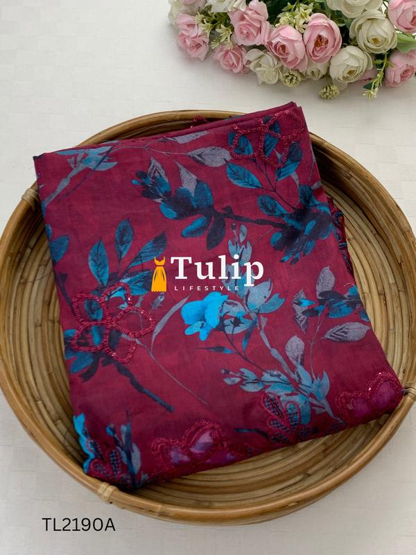 Premium Embroidered Cotton Lawn - TL2190A