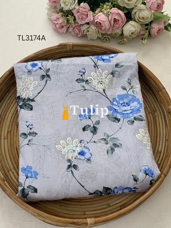 Exclusive Embroidered Cotton Lawn Dresses - TL3174A