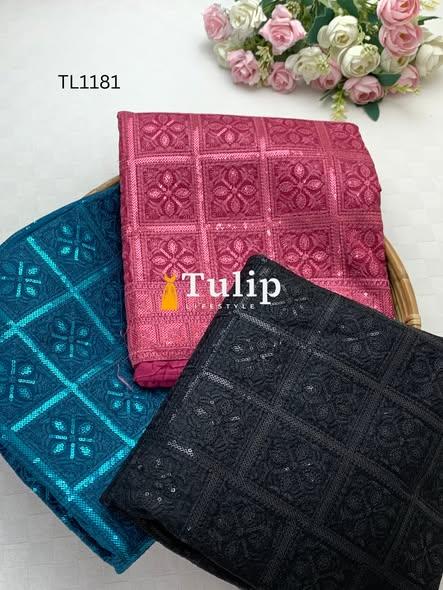 Premium Embroidered Cotton Lawn - TL1181