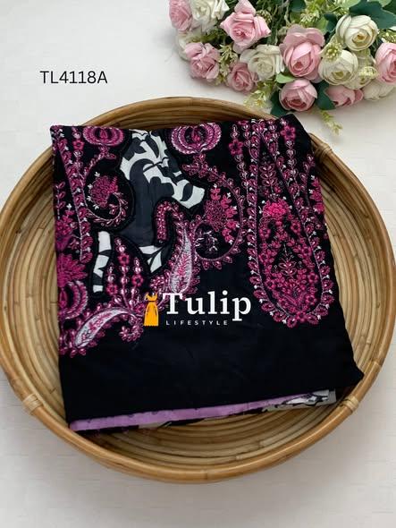 Gorgeous Embroidered Soft Cotton Lawn - TL4118A