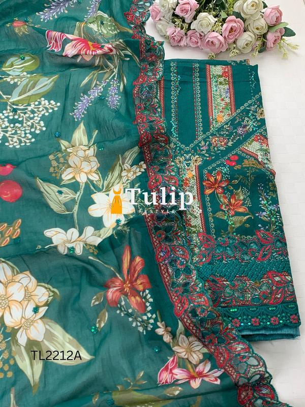 Embroidered Premium Cotton Lawn - TL2212A