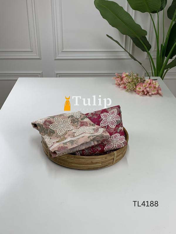 Gorgeous Embroidered Soft Cotton Lawn - TL4188