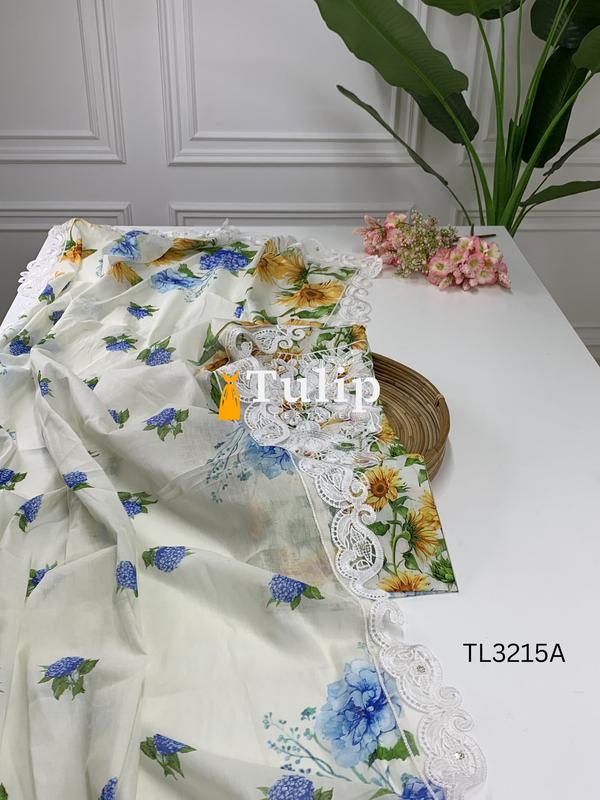 Premium Embroidered Cotton Lawn Dress - TL3215A