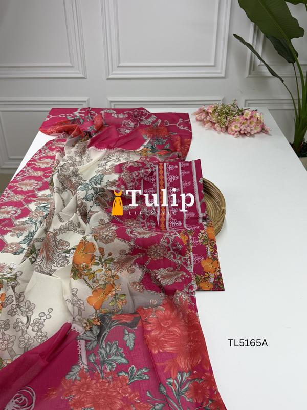 Digital Printed Soft Cotton Lawn - TL5165A