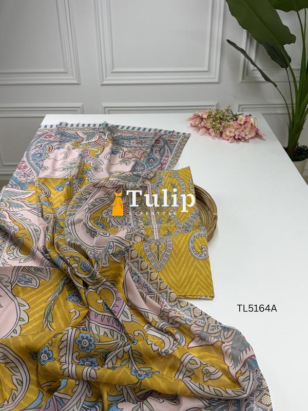 Digital Printed Soft Cotton Lawn - TL5164A