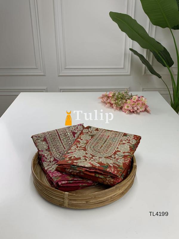 Gorgeous Embroidered Cotton Lawn Dresses - TL4199