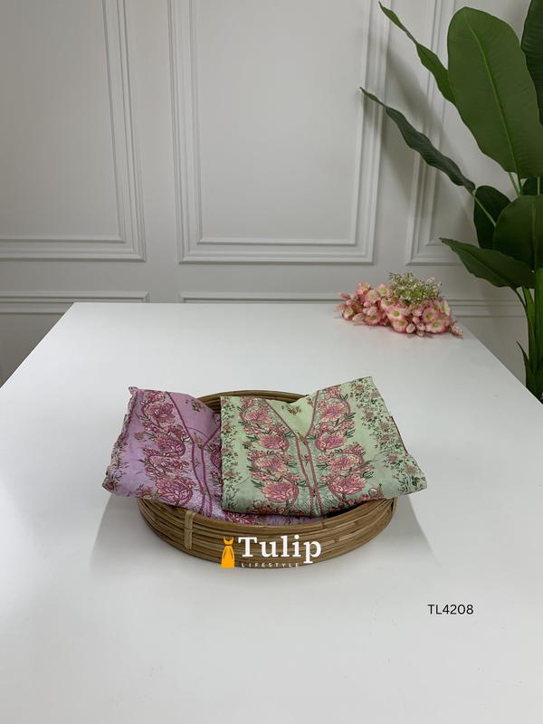 Digital Printed Cotton Lawn Dresses - TL4208