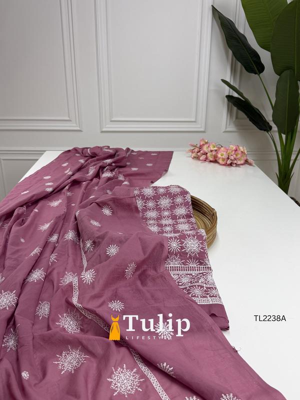 Soft Embroidered Cotton Lawn Dresses - TL2238A
