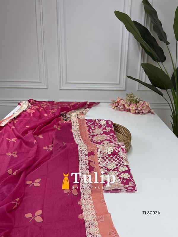 Soft Embroidered Cotton Lawn Dresses - TL8093A