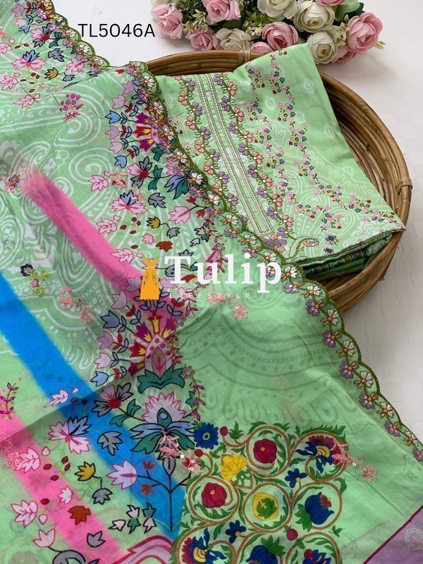 Premium Embroidered Lawn - TL5046A