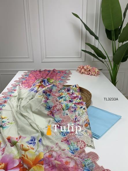 Premium Embroidered Cotton Lawn - TL3233A
