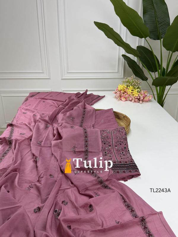 Premium Embroidered Cotton Lawn Dresses - TL2243A