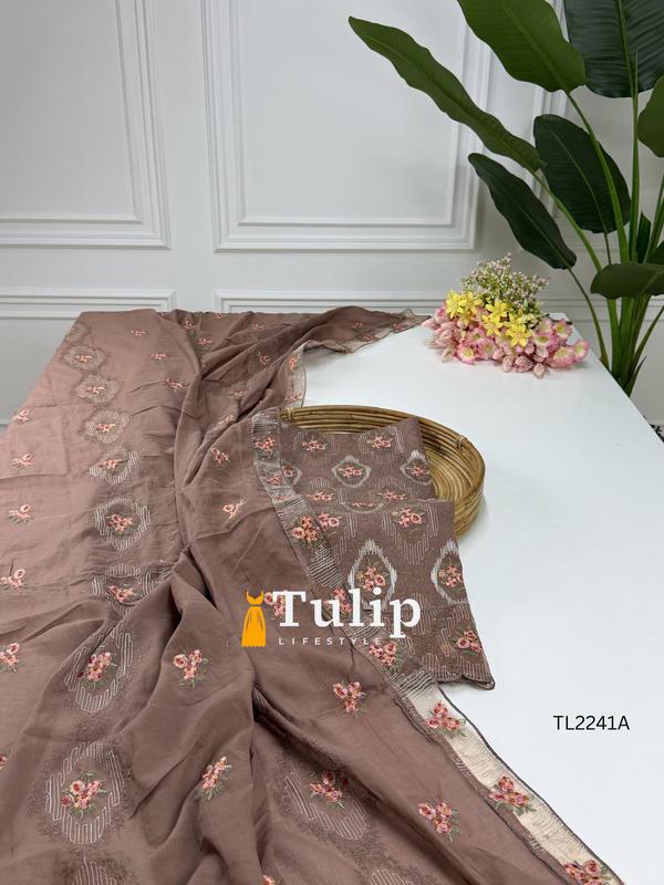 Premium Embroidered Cotton Lawn Dresses - TL2241A