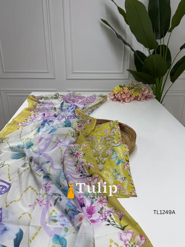 Soft Embroidered Cotton Lawn Dresses - TL1249A