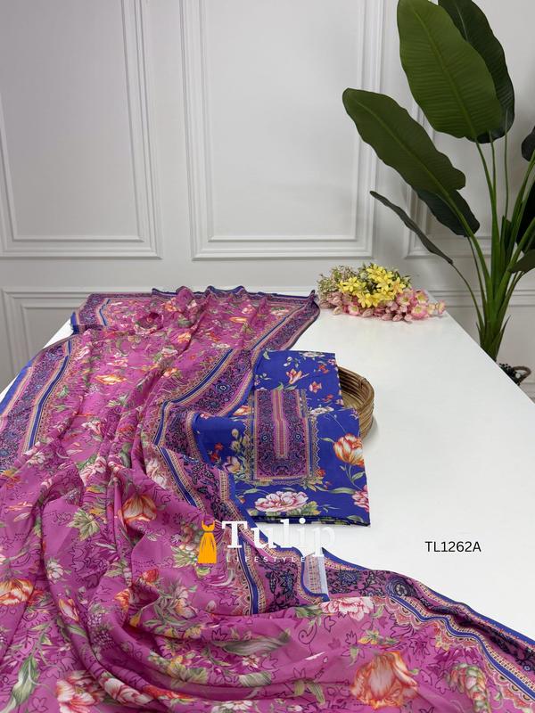 Digital Printed Cotton Lawn Dresses - TL1262A