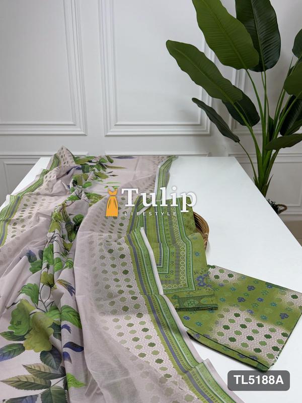 Digital Printed Cotton Lawn Dresses - TL5188A