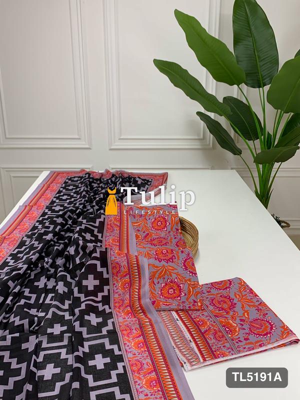 Digital Printed Cotton Lawn Dresses - TL5191A