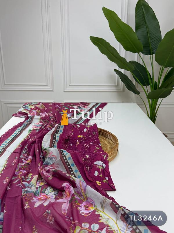 Premium Embroidered Cotton Lawn Dresses - TL3246A